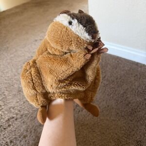 Folkmanis Folk Chipmunk Hand Puppet Plush Furry Stuffed Animal Toy 10"